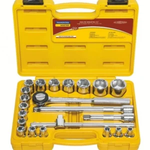 JOGO SOQUETES 1/2 C/MALETA 22 PCS