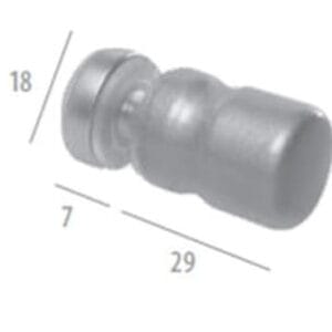 PUXADOR HELA 18MM JANELA BRANCO HE 1629JA