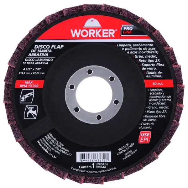 DISCO FLAP MANTA ABR G 60 VERM WORKER