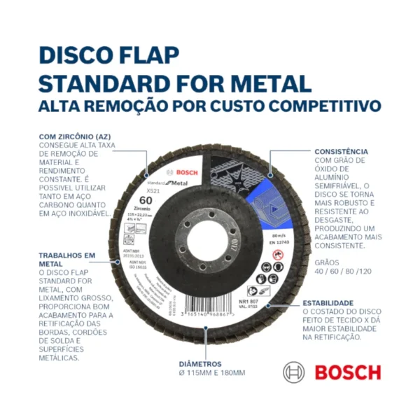 FLAP DISC BOSCH 4" G60 - Image 3