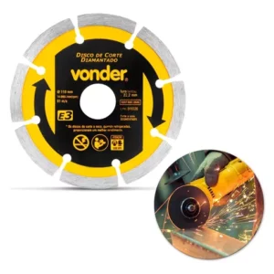 DISCO DIAMANTADO 110MM E3 FURO 22 VONDER