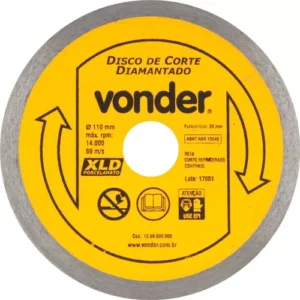 DISCO DIAMANTADO 110MM P/PORCEL XLD VONDER