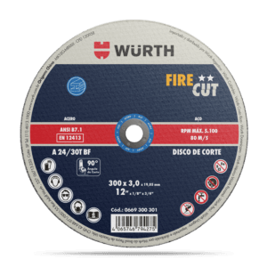 DISCO CORTE FIRECUT ACO WURTH 300X3,0X25,40MM